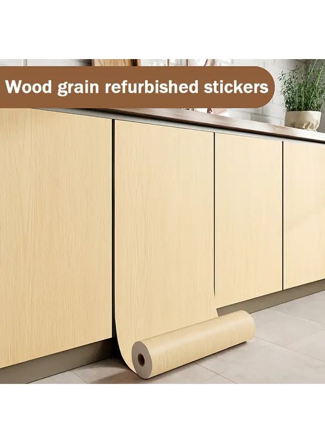 Light Coffee Color Wood Grain Sticker Waterproof Self Adhesive Wallpaper 40cm x 600cm - Image 5